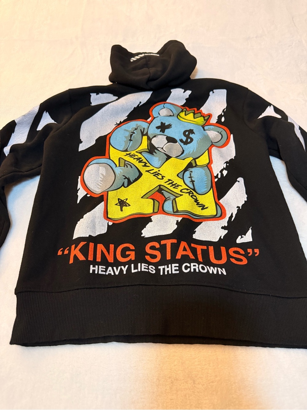 RGSTR Kids Black Graphic Pullover Hoodie size: 10/12